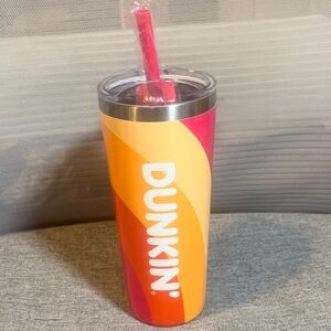 Collectible Dunkin’ Donuts Travel Tumbler With Straw